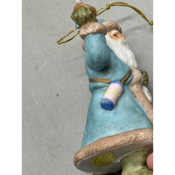 1986 Jb & R Inc Santa Claus Figurine Ornament Made In Korea bird 4" blue READ - Picture 7 of 8